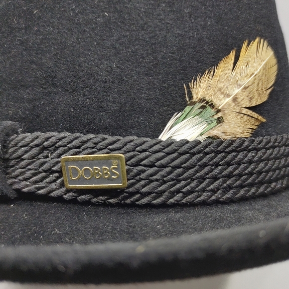 Vintage DOBBS Fifth Avenue Men's Hat with Feather - Picture 6 of 7